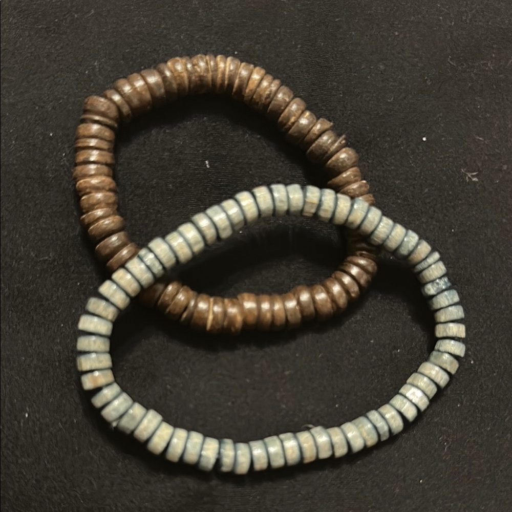 Chic Brown and Cream Beaded Bracelets